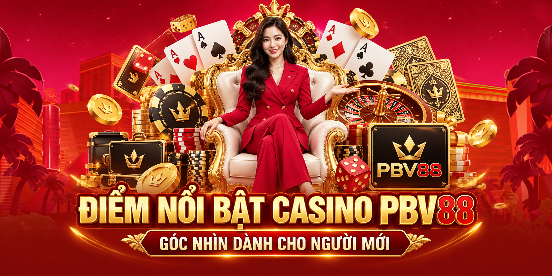 Màn hình mục casino PBV88 với bố cục đơn giản