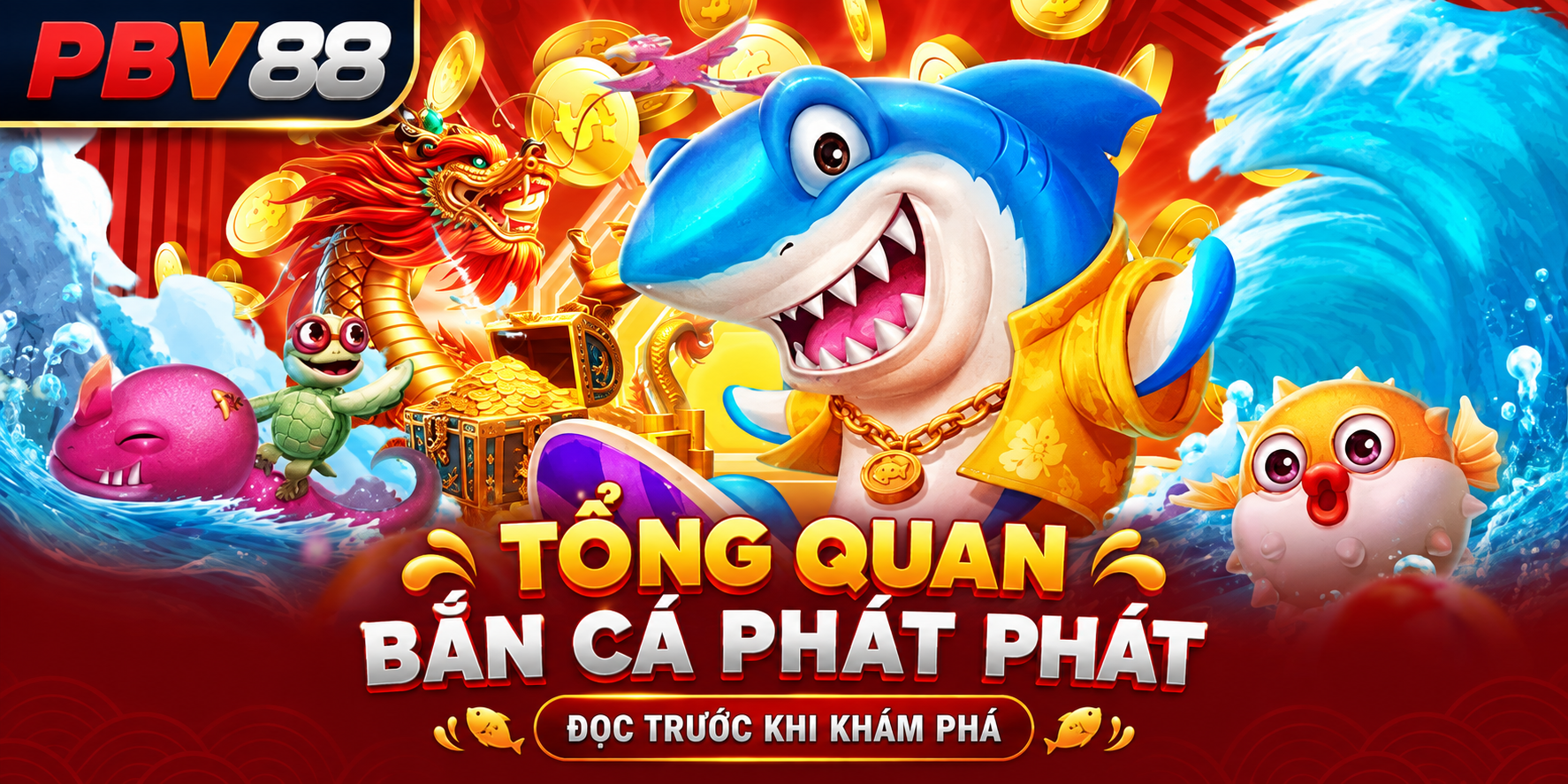 Biểu tượng cá và đạn được sắp xếp dễ nhìn
