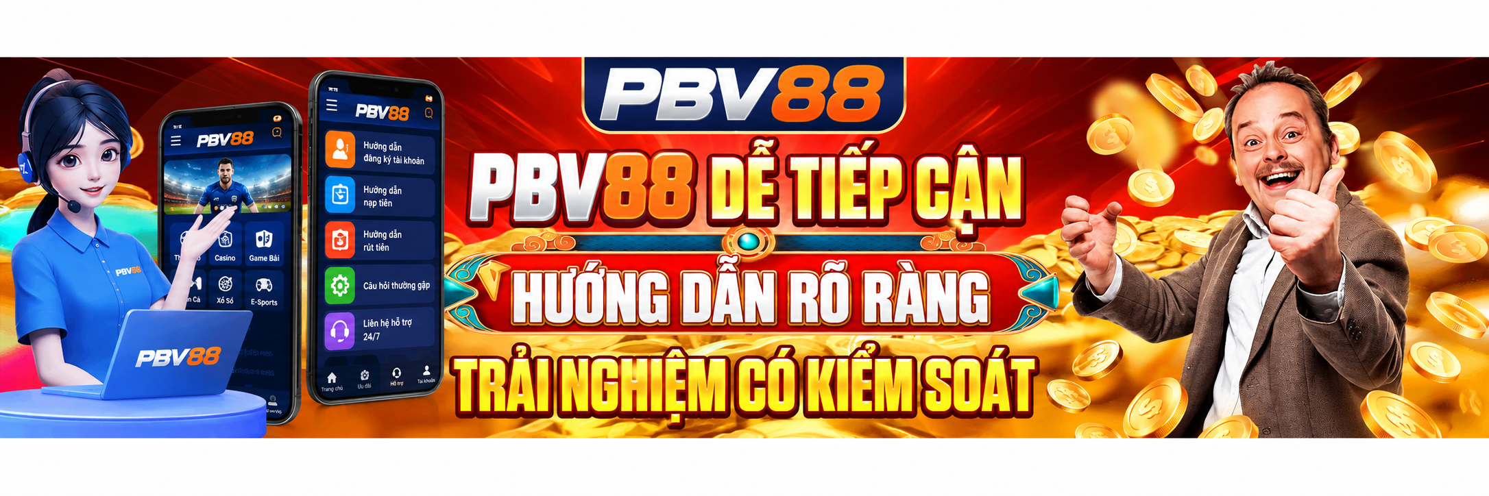 Màn hình PBV88 ưu tiên thao tác gọn và ít tải